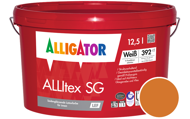 Alligator ALLItex SG 5L Innenfarbe / Getönt im Farbton RAL 2000 Gelborange