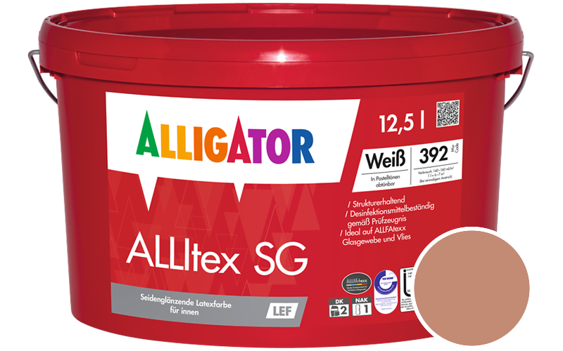 Alligator ALLItex SG 12,5L Innenfarbe / Getnt im Farbton RAL 3012 Beigerot