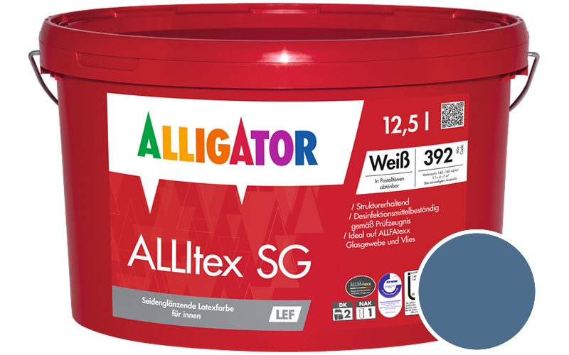 Alligator ALLItex SG 2,5L Innenfarbe / Getnt im Farbton RAL 5007 Brillantblau