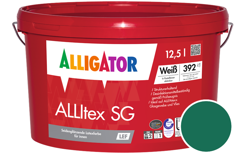 Alligator ALLItex SG 12,5L Innenfarbe / Getnt im Farbton RAL 6016 Tuerkisgrn