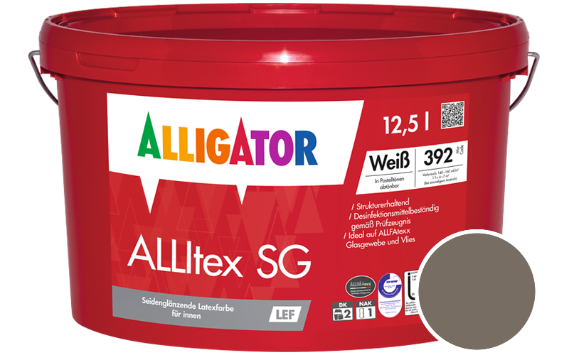 Alligator ALLItex SG 12,5L Innenfarbe / Getnt im Farbton RAL 7006 Beigegrau