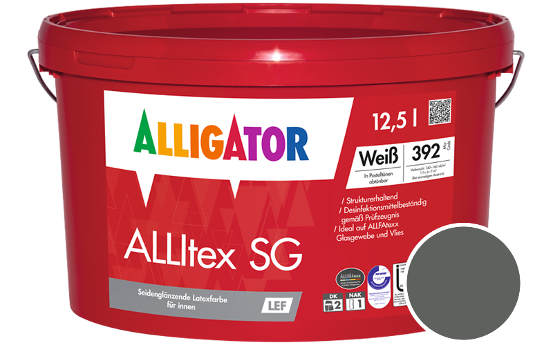 Alligator ALLItex SG 12,5L Innenfarbe / Getnt im Farbton RAL 7010 Zeltgrau