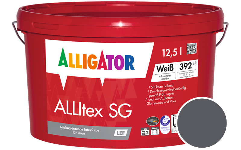Alligator ALLItex SG 12,5L Innenfarbe / Getnt im Farbton RAL 7015 Schiefergrau