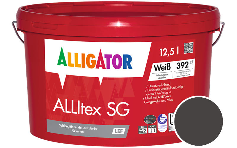 Alligator ALLItex SG 12,5L Innenfarbe / Getönt im Farbton RAL 8019 Graubraun