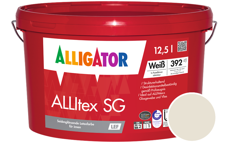 Alligator ALLItex SG 5L Innenfarbe / Getnt im Farbton RAL 9001 Cremeweiss