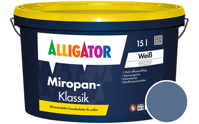 Alligator Miropan-Klassik 5L Fassadenfarbe / Getönt im Farbton RAL 5023 Fernblau