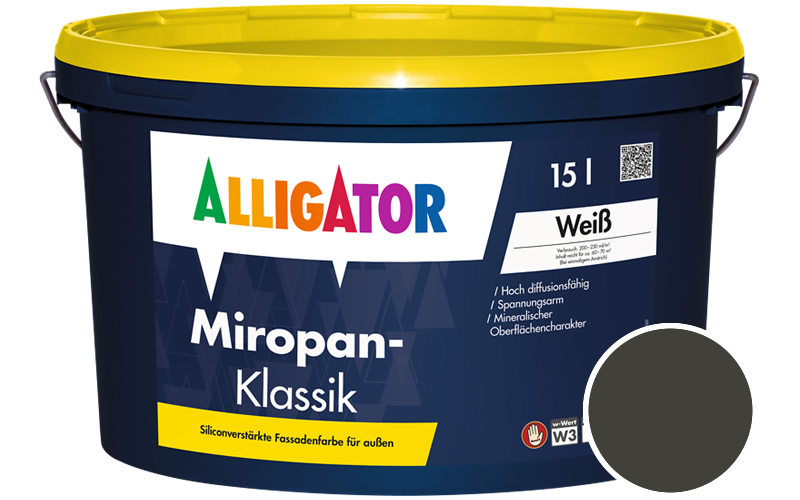 Alligator Miropan-Klassik 12,5L Fassadenfarbe / Getnt im Farbton RAL 6008 Braungrn