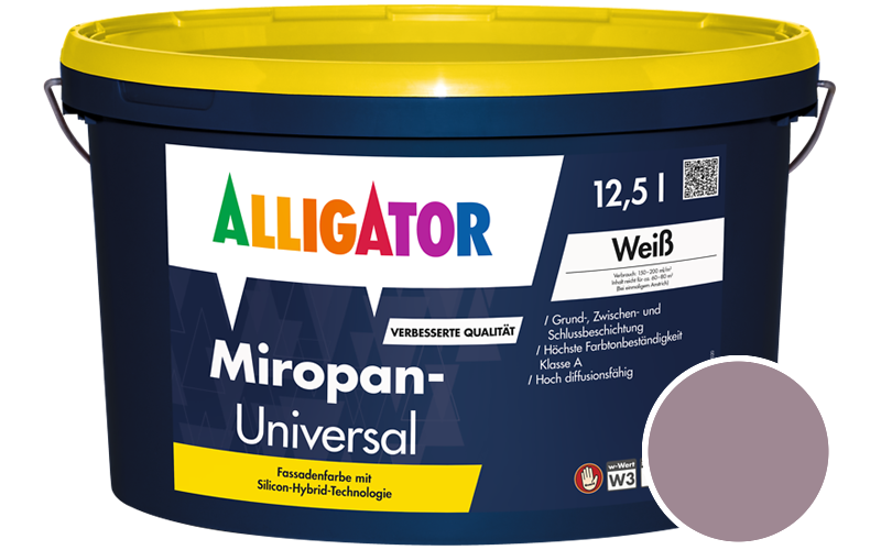 Alligator Miropan-Universal 12,5L Fassadenfarbe / Getnt im Farbton RAL 4009 Pastellviolett