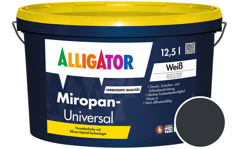 Alligator Miropan-Universal 1,25L Fassadenfarbe / Getönt im Farbton RAL 5004 Schwarzblau