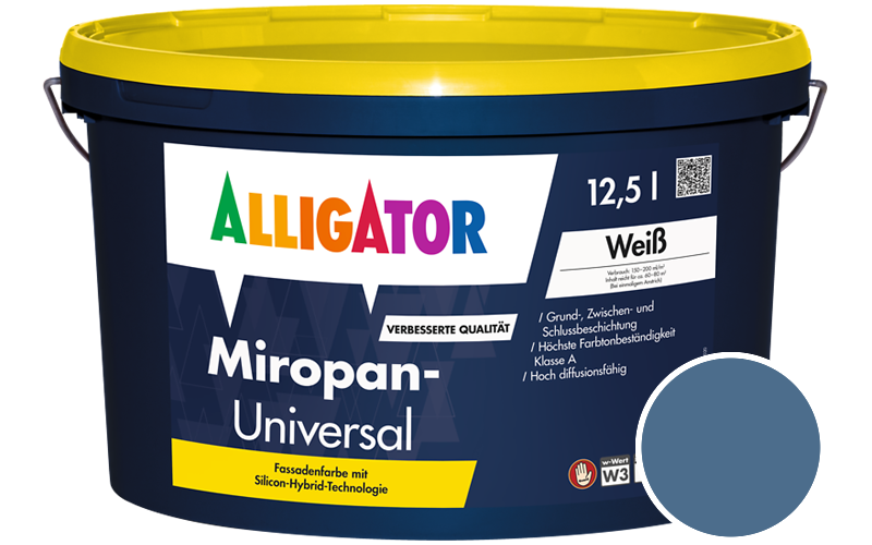 Alligator Miropan-Universal 12,5L Fassadenfarbe / Getnt im Farbton RAL 5007 Brillantblau