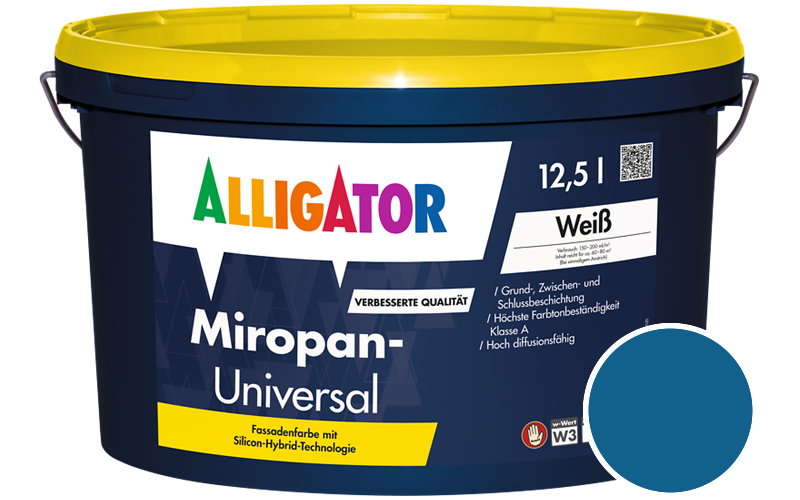 Alligator Miropan-Universal 2,5L Fassadenfarbe / Getnt im Farbton RAL 5017 Verkehrsblau