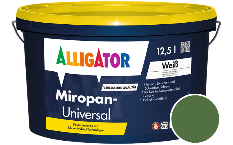 Alligator Miropan-Universal 2,5L Fassadenfarbe / Getnt im Farbton RAL 6010 Grasgrn