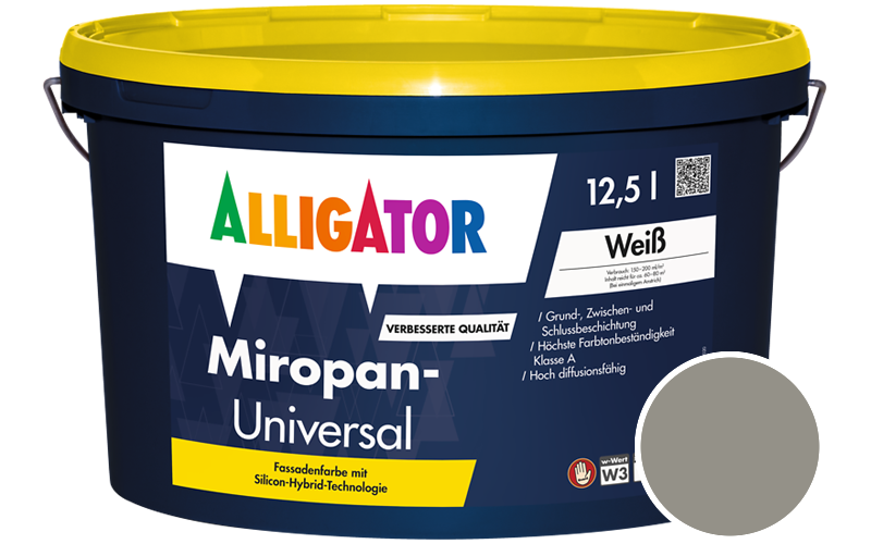 Alligator Miropan-Universal 5L Fassadenfarbe / Getönt im Farbton RAL 7030 Steingrau