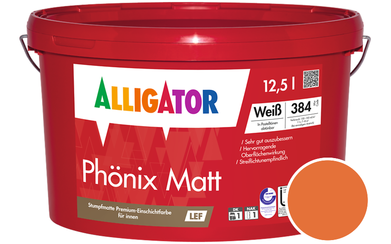 Alligator Phnix Matt 2,5L Innenfarbe / Getnt im Farbton RAL 2008 Hellrotorange