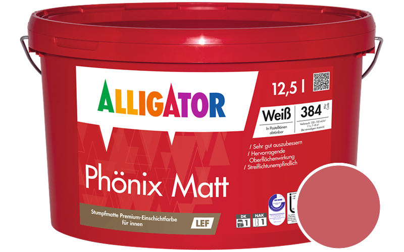 Alligator Phnix Matt 2,5L Innenfarbe / Getnt im Farbton RAL 3017 Rose