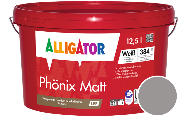 Alligator Phnix Matt 2,5L Innenfarbe / Getnt im Farbton RAL 7036 Platingrau