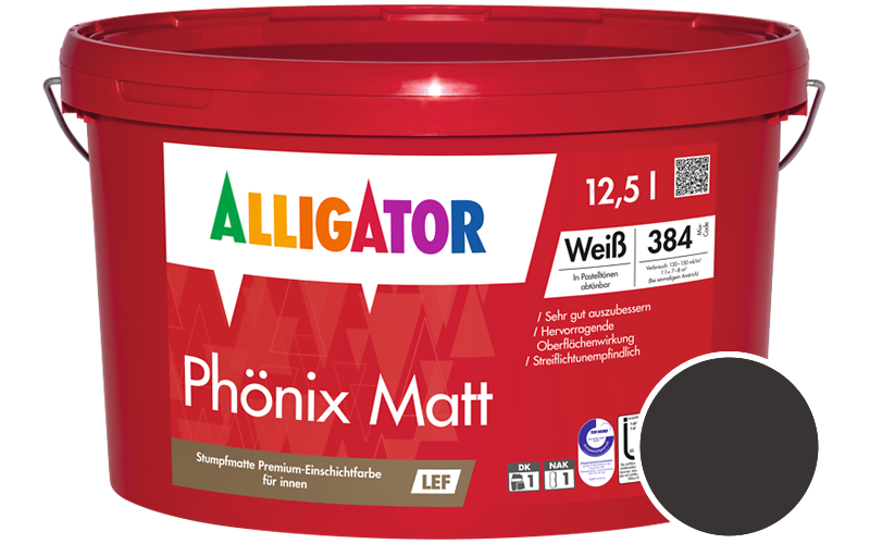 Alligator Phnix Matt 2,5L Innenfarbe / Getnt im Farbton RAL 8022 Schwarzbraun
