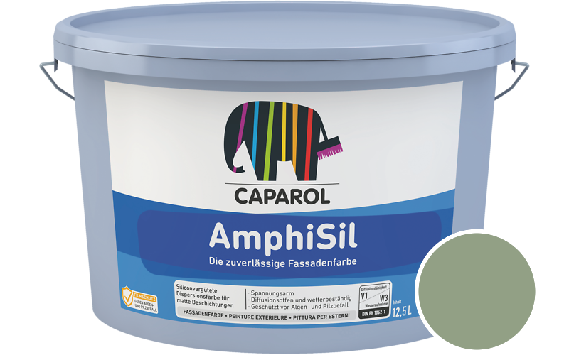 Caparol AmphiSil 2,5L Fassadenfarbe / Get�nt im Farbton Agave 65