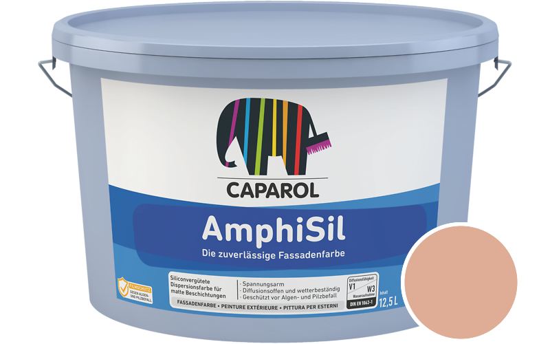 Caparol AmphiSil 2,5L Fassadenfarbe / Get�nt im Farbton Aprico 75