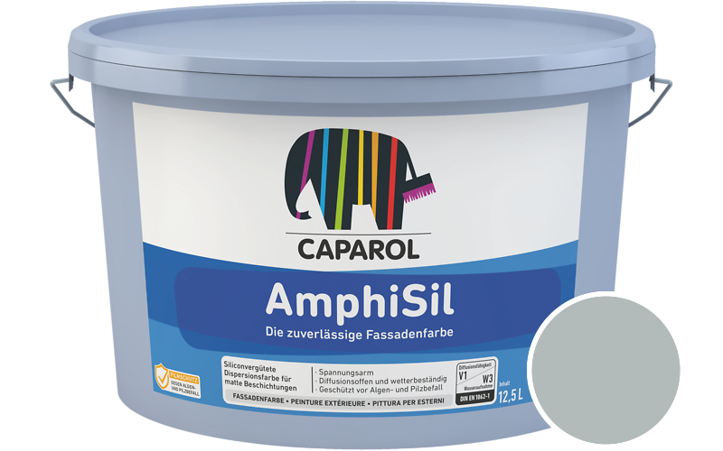 Caparol AmphiSil 2,5L Fassadenfarbe / Getnt im Farbton Arctis 20