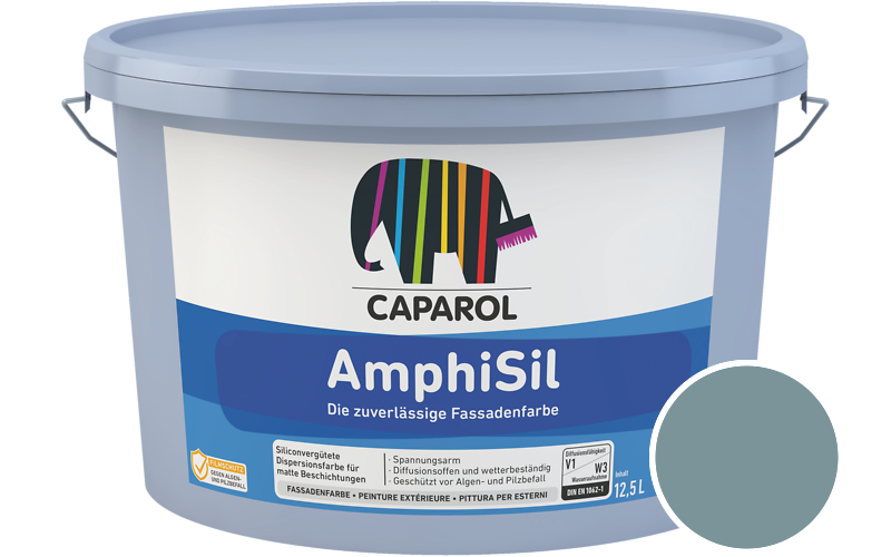 Caparol AmphiSil 2,5L Fassadenfarbe / Getnt im Farbton Arctis 65