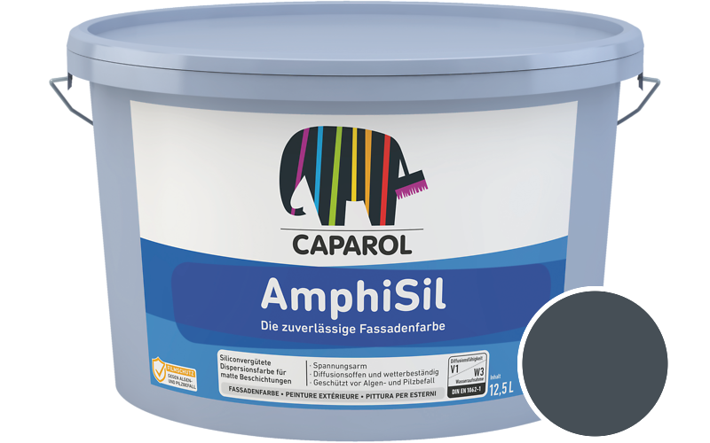 Caparol AmphiSil 2,5L Fassadenfarbe / Getnt im Farbton Atlantis 0