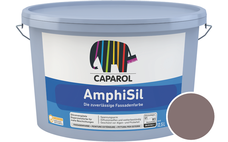 Caparol AmphiSil 2,5L Fassadenfarbe / Getnt im Farbton Barolo 15