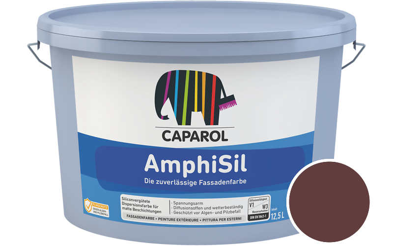 Caparol AmphiSil 12,5L Fassadenfarbe / Getnt im Farbton Barolo 35