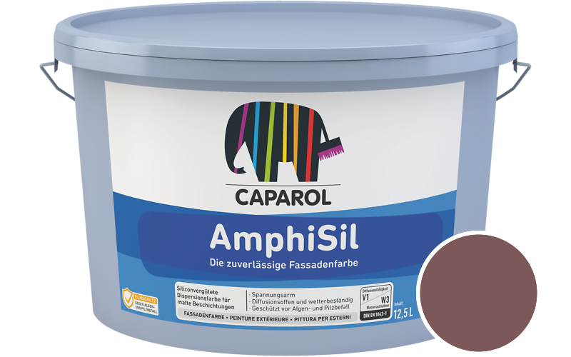 Caparol AmphiSil 2,5L Fassadenfarbe / Getnt im Farbton Barolo 40