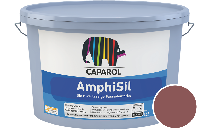 Caparol AmphiSil 2,5L Fassadenfarbe / Getnt im Farbton Barolo 70