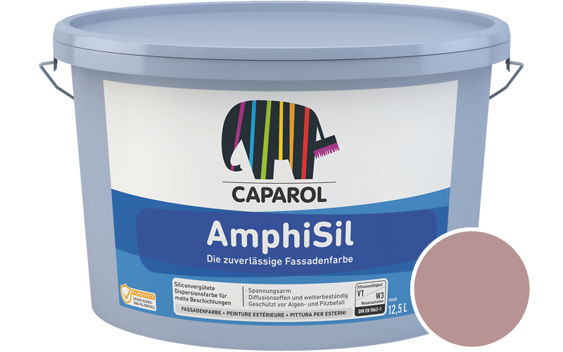 Caparol AmphiSil 2,5L Fassadenfarbe / Getönt im Farbton Barolo 80