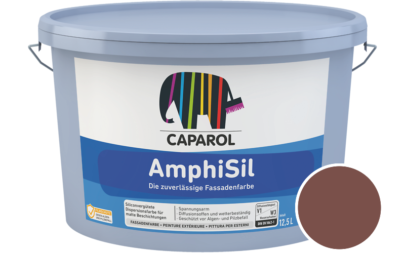 Caparol AmphiSil 2,5L Fassadenfarbe / Getnt im Farbton Bordeaux 35