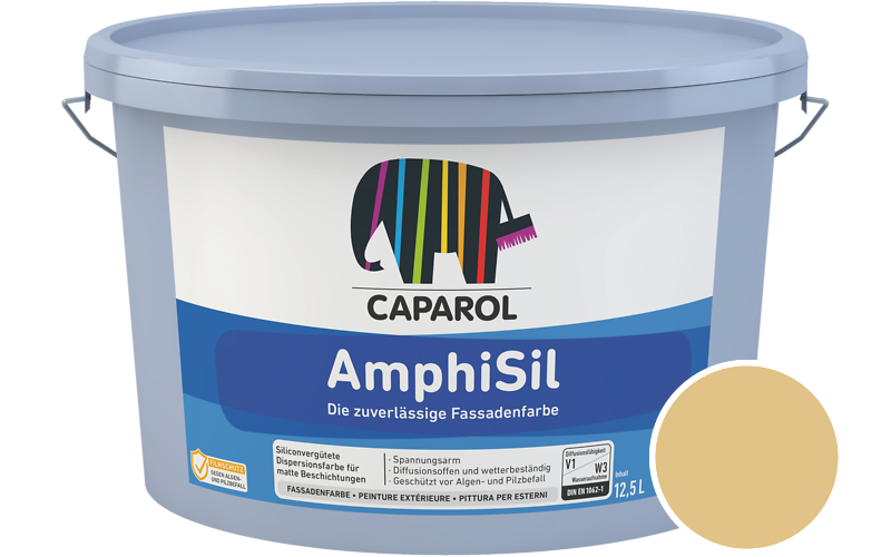 Caparol AmphiSil 2,5L Fassadenfarbe / Get�nt im Farbton Curcuma 80