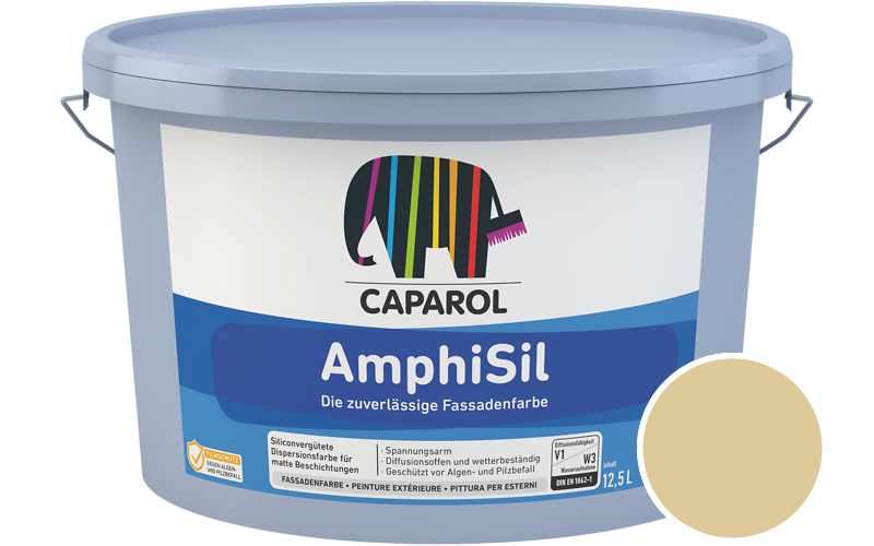 Caparol AmphiSil 2,5L Fassadenfarbe / Getnt im Farbton Curry 75