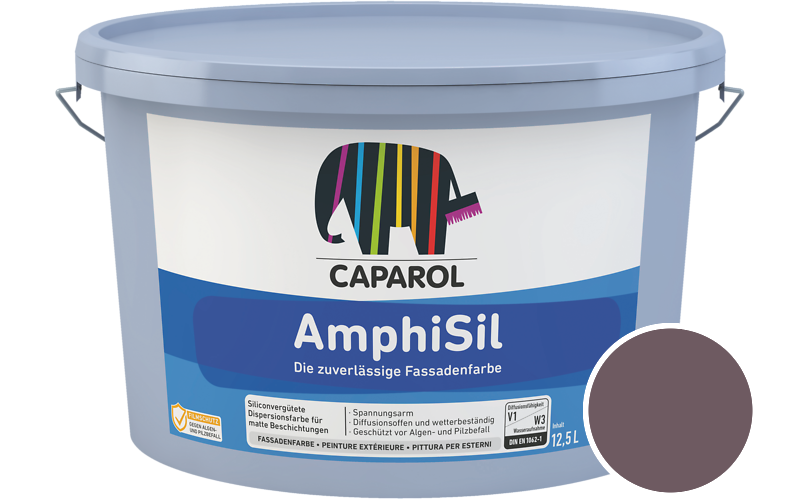 Caparol AmphiSil 2,5L Fassadenfarbe / Getnt im Farbton Flamenco 65