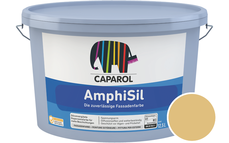 Caparol AmphiSil 12,5L Fassadenfarbe / Getnt im Farbton Ginster 100