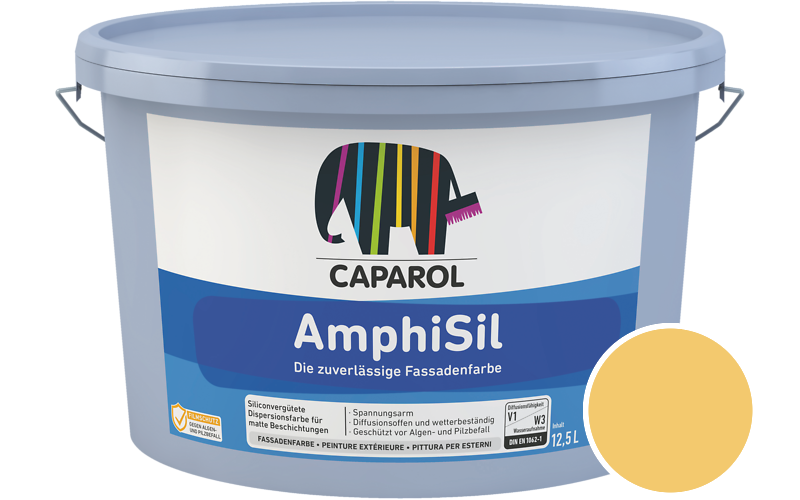 Caparol AmphiSil 2,5L Fassadenfarbe / Getnt im Farbton Ginster 140