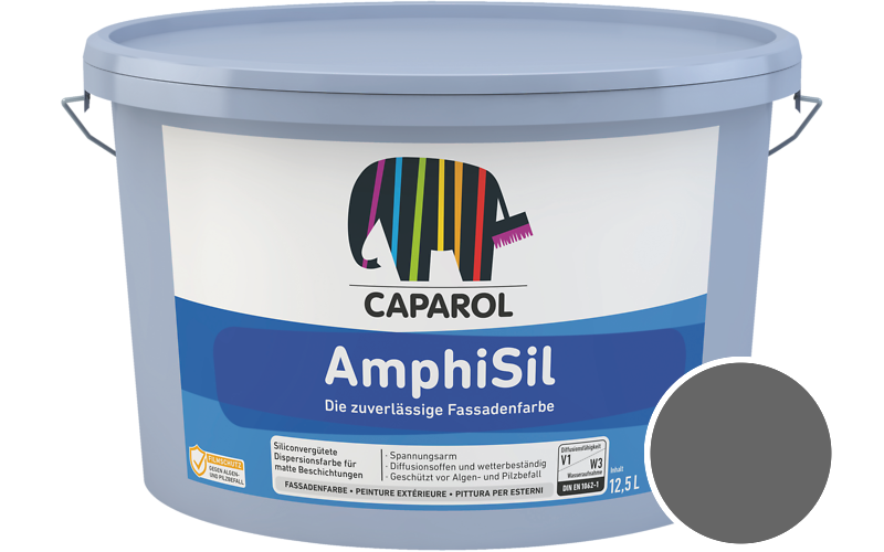 Caparol AmphiSil 2,5L Fassadenfarbe / Getnt im Farbton Granit 15