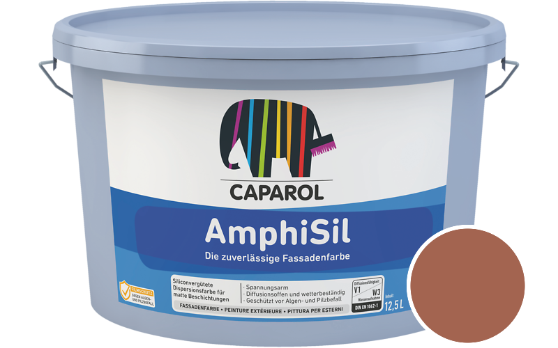 Caparol AmphiSil 2,5L Fassadenfarbe / Getnt im Farbton Lachs 65