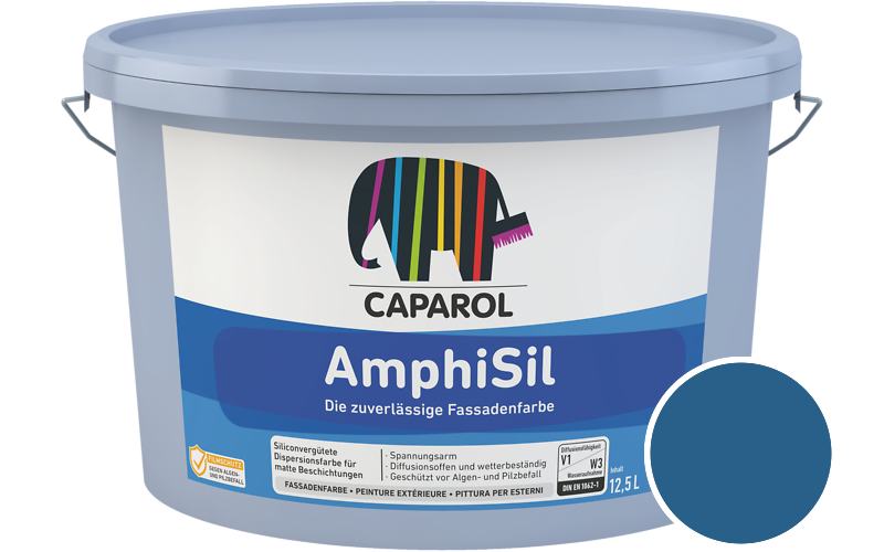 Caparol AmphiSil 2,5L Fassadenfarbe / Getönt im Farbton Lazur 185