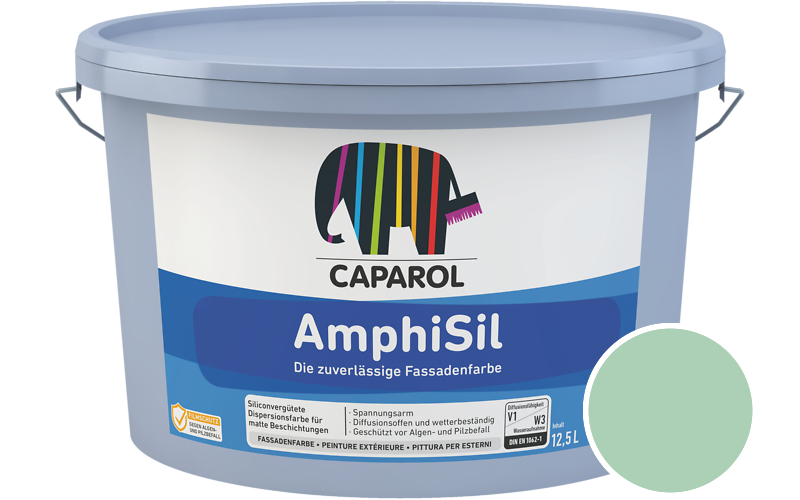 Caparol AmphiSil 12,5L Fassadenfarbe / Getnt im Farbton Malachit 115