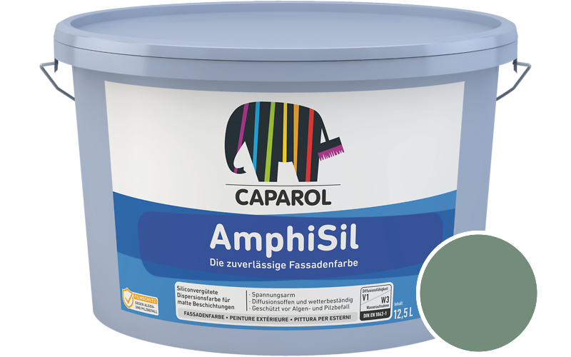 Caparol AmphiSil 2,5L Fassadenfarbe / Getnt im Farbton Malachit 45