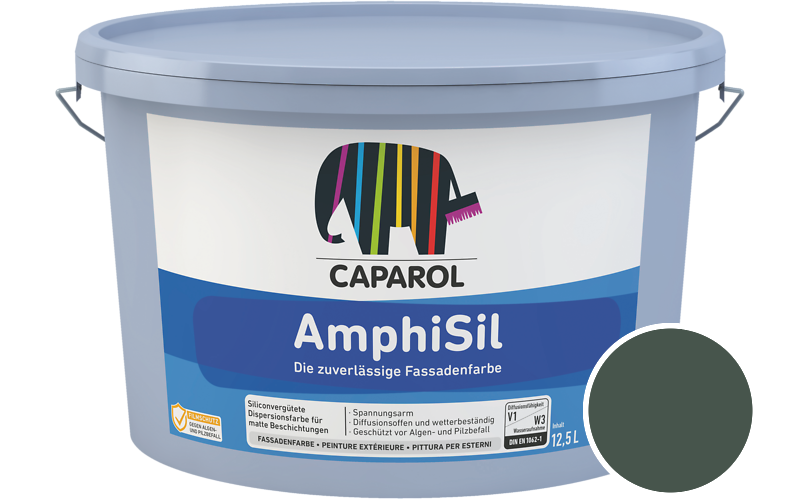 Caparol AmphiSil 12,5L Fassadenfarbe / Getnt im Farbton Malachit 5