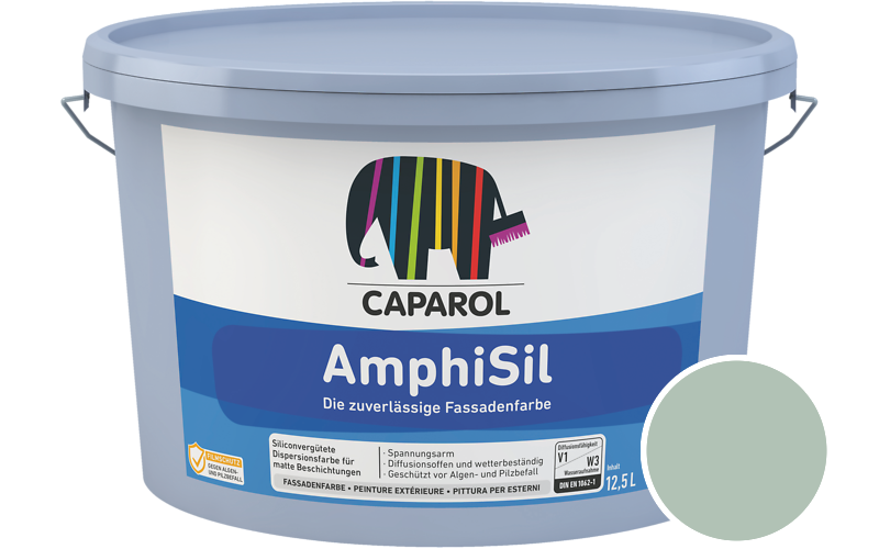 Caparol AmphiSil 2,5L Fassadenfarbe / Getnt im Farbton Malachit 55