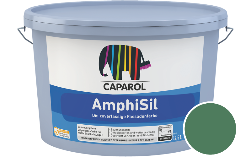 Caparol AmphiSil 12,5L Fassadenfarbe / Getnt im Farbton Malachit 70