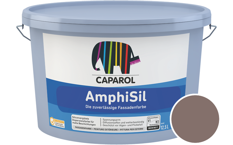Caparol AmphiSil 2,5L Fassadenfarbe / Getnt im Farbton Mocca 12