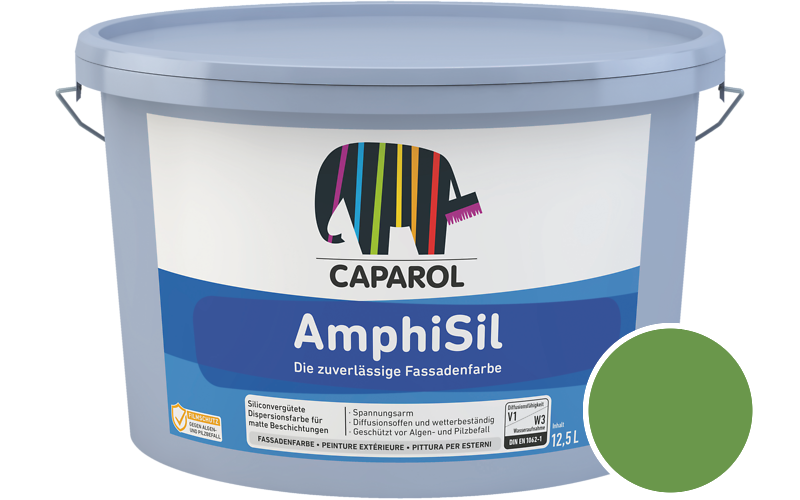 Caparol AmphiSil 2,5L Fassadenfarbe / Getönt im Farbton Oase 130