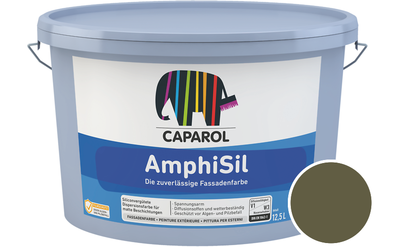 Caparol AmphiSil 12,5L Fassadenfarbe / Getnt im Farbton Oliv 15