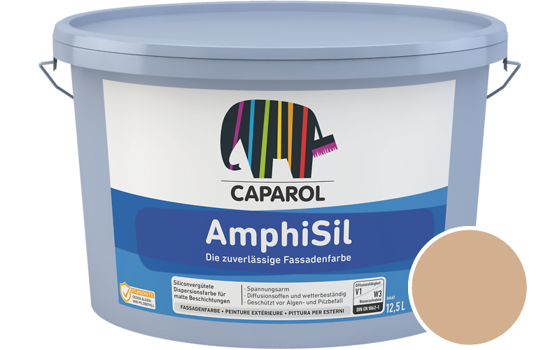 Caparol AmphiSil 2,5L Fassadenfarbe / Get�nt im Farbton Onyx 105
