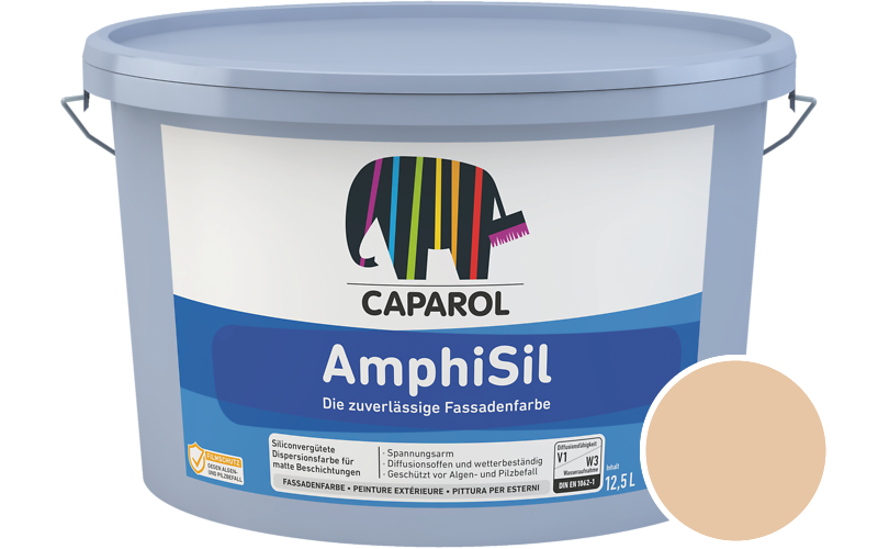 Caparol AmphiSil 2,5L Fassadenfarbe / Get�nt im Farbton Onyx 140